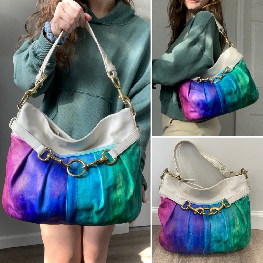COACH✨Ergo One of a Kind Ombré Dyed Pleated Leather Bag